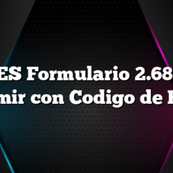 ANSES Formulario 2.68 para Imprimir con Codigo de Barras
