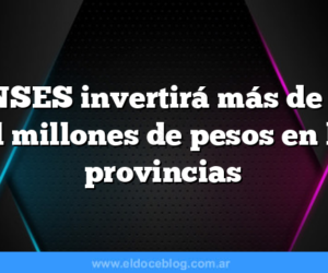 ANSES invertirá más de 40 mil millones de pesos en las provincias