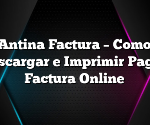 Antina Factura â€“ Como Descargar e Imprimir Pagar Factura Online