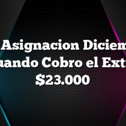 Bono Asignacion Diciembre  â€“  Cuando Cobro el Extra $23.000