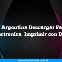 Claro Argentina Descargar Factura Electronica Imprimir con DNI
