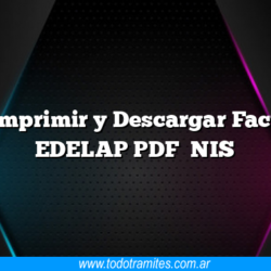 Cómo Imprimir y Descargar Factura de EDELAP PDF    NIS
