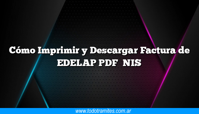 Cómo Imprimir y Descargar Factura de EDELAP PDF NIS