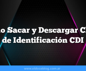 Como Sacar  y Descargar Clave de Identificación CDI