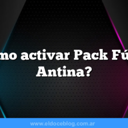 ¿Cómo activar Pack Fútbol Antina?