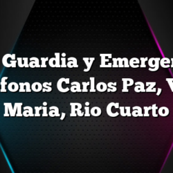 EPEC Guardia y Emergencias: Telefonos Carlos Paz, Villa Maria, Rio Cuarto