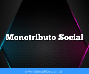 Monotributo Social