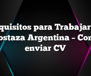 Requisitos para Trabajar en Mostaza Argentina â€“ Como enviar CV