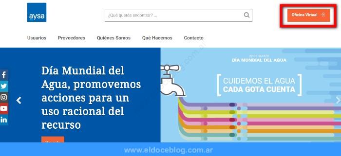 Como consultar la factura digital en AySA (Agua y Saneamientos Argentinos)