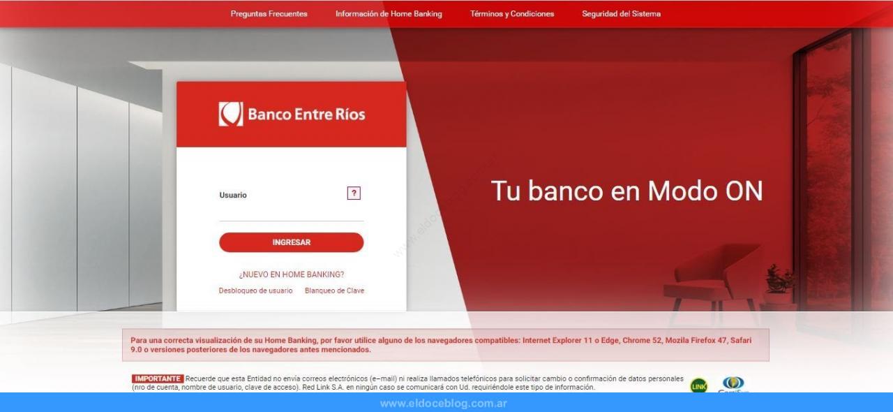 Cómo Hacer Home Banking Del Banco Entre Ríos