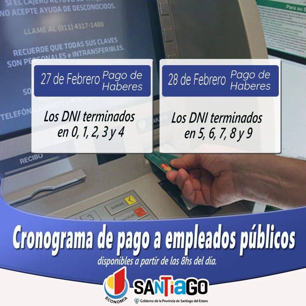 Recibo sueldo Santiago⁣ del‍ Estero.
